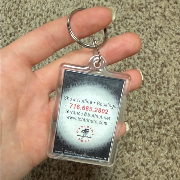 Vintage 2001 Elvis Tribute Terrance C. Buchwald Keychain - Picture 2 of 5